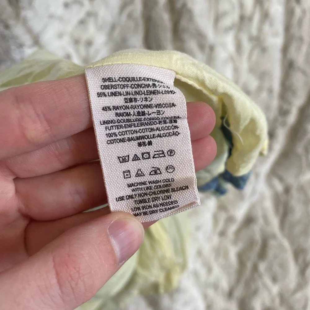 Free People blue& yellow shorts - Picture 4 of 6